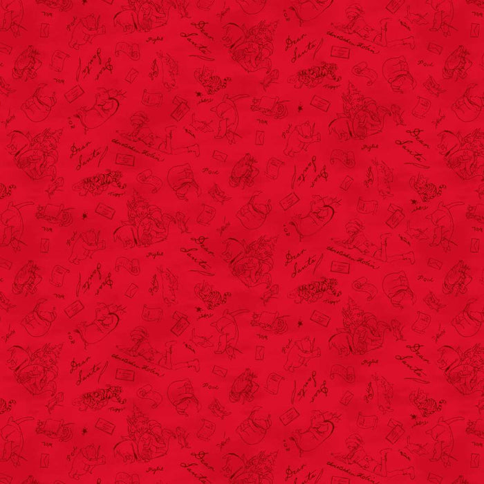Red Dear Santa Mono- Christmas at Pooh Corner