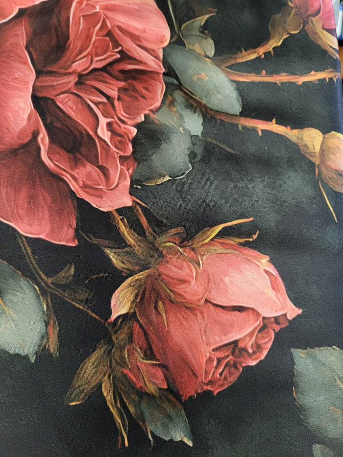 Red Rose Shiny Satin