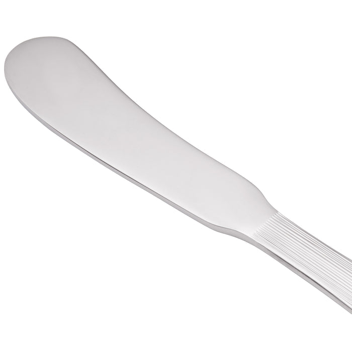 Reed & Barton RB126-053 Silver Birch 6" 18/10 Stainless Steel Extra Heavy Weight Butter Knife / Spreader - 12/Pack