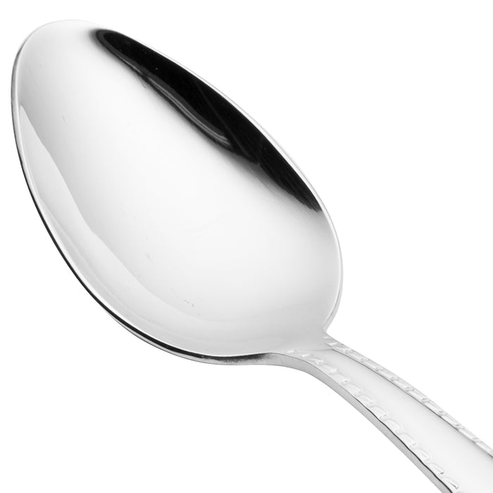Reed & Barton RB128-002 Stitch 7" 18/10 Stainless Steel Extra Heavy Weight Dessert Spoon - 12/Pack
