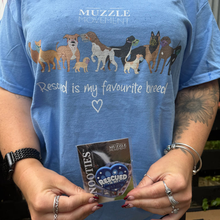 "Rescued is my favourite breed" Heavyweight Cotton Unisex T-Shirt