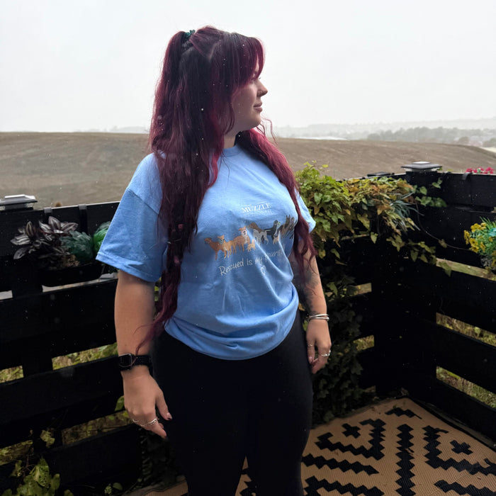 "Rescued is my favourite breed" Heavyweight Cotton Unisex T-Shirt