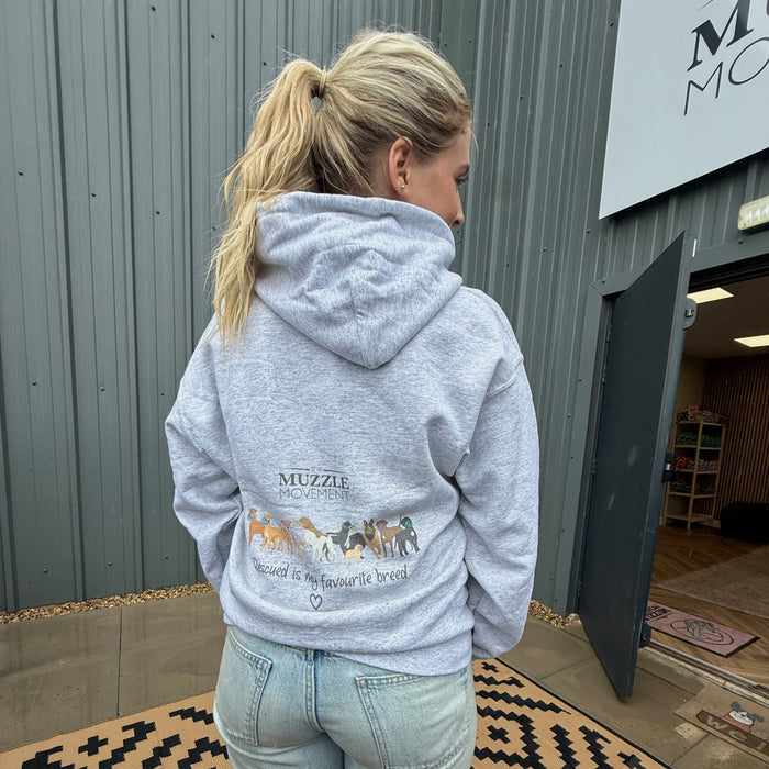 "Rescued is my favourite breed" Unisex Pullover Hoodie