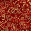 Scarlet/Gold Swirls- Christmas Magic