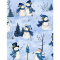 Scenic Snowman Light Blue- Let It Snow-Man!