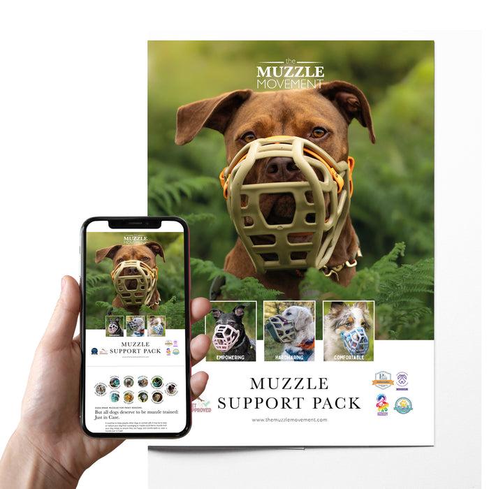 Short and wide fit size Movement Muzzle Canine professional bundle