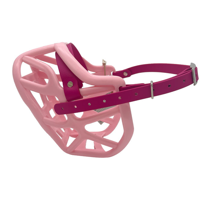 Harry 2.0 - Pastel Pink with Magenta Pink Biothane (Chicago Screws & Nickle)