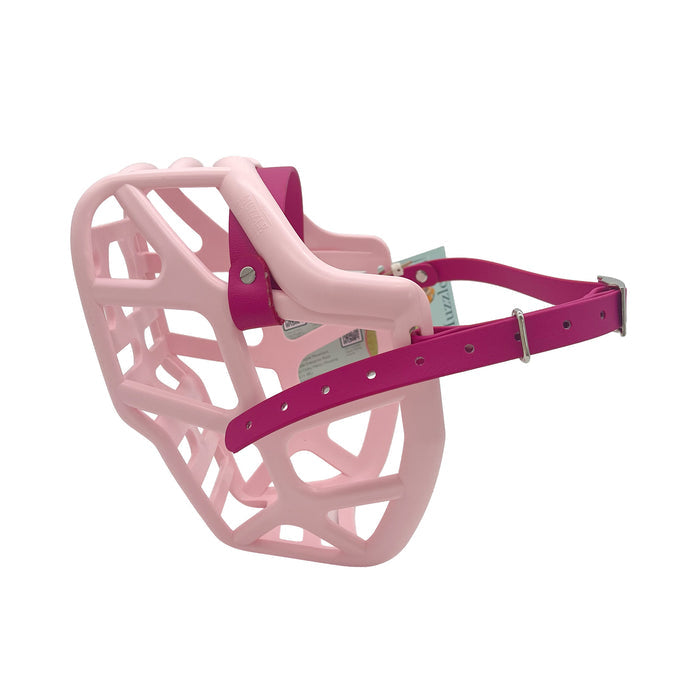 Mitzy - Pastel Pink with Magenta Pink Biothane (Chicago Screws & Nickle)
