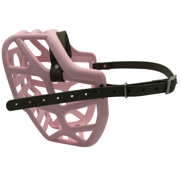 Mitzy - Pastel Pink with Military Olive biothane (Nickle)