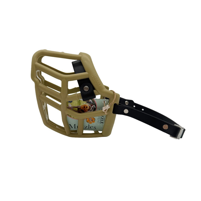 Neli - Khaki with Black biothane & foam noseband (Quick Release & Chicago Screws)