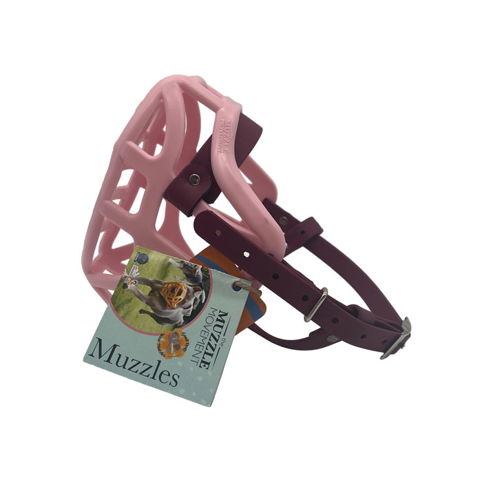 Pippa - Pastel Pink with Wine biothane (Nickle)