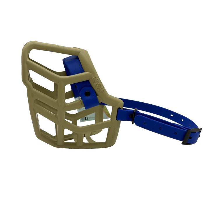 Rex - Khaki with Dark Blue biothane (Black)