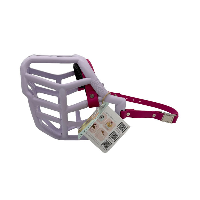 Sunny -  Lilac with Magenta Pink biothane & foam noseband (Quick Release & Chicago Screws)