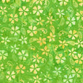 Small Floral & Paisleys Lime Green Batik- Technicolor