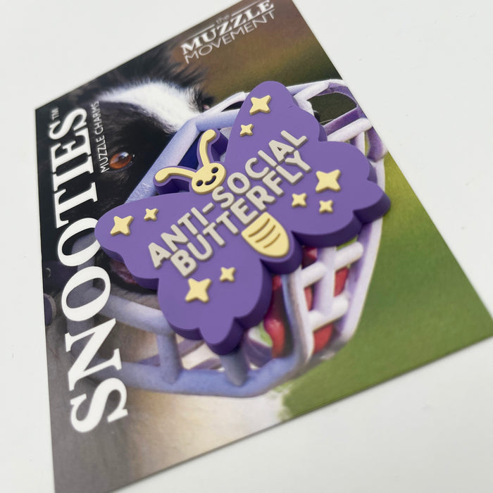 Snooties™ – Anti-Social Butterfly Muzzle Charm