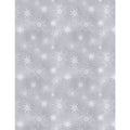 Snowflakes All Over Gray- Let It Snow-Man!