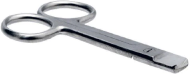 Stainless steel nippers with round handles and a cutting mechanism, typically used for cutting bands off bird legs.