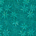 Star Flowers Aqua Batik- Technicolor
