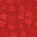 Star Flowers Red Batik- Technicolor