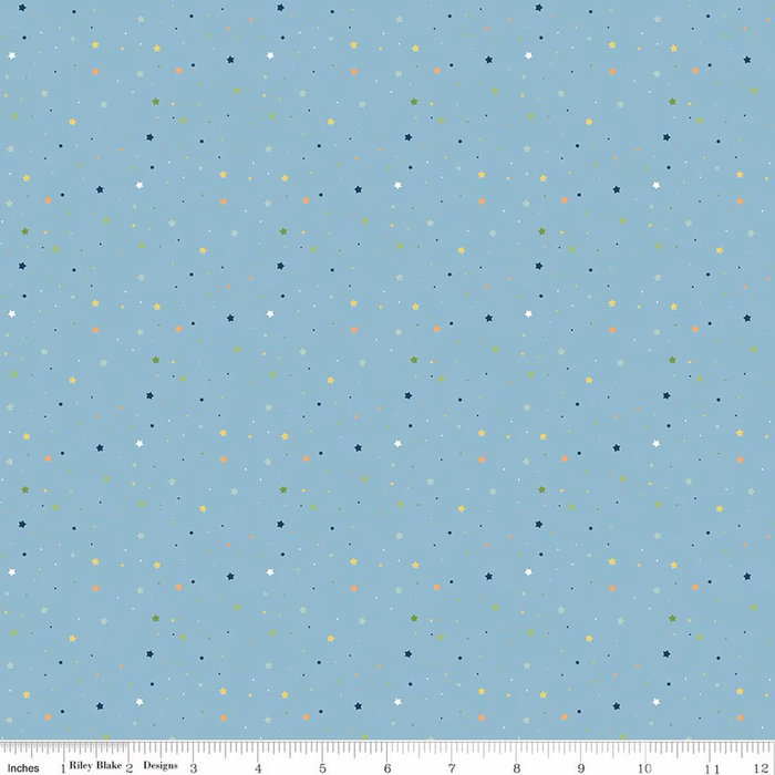 Stars Blue Flannel- I Love You to the Moon