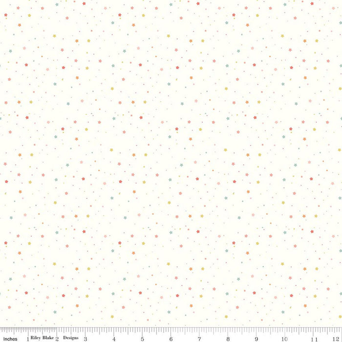 Stars White Flannel- I Love You to the Moon