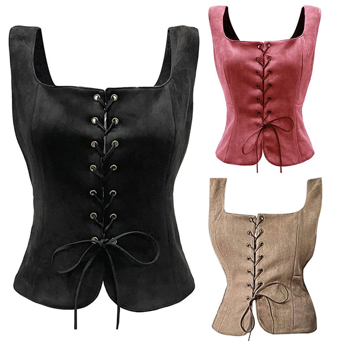Suede Viking Halloween Vest