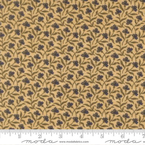 Tan Bluebeard Bush Floral- Flannel Season