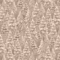 Tan Snowy Trees- Woodland Wonder Flannel
