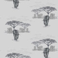 The Waterhole Grey Wallcovering