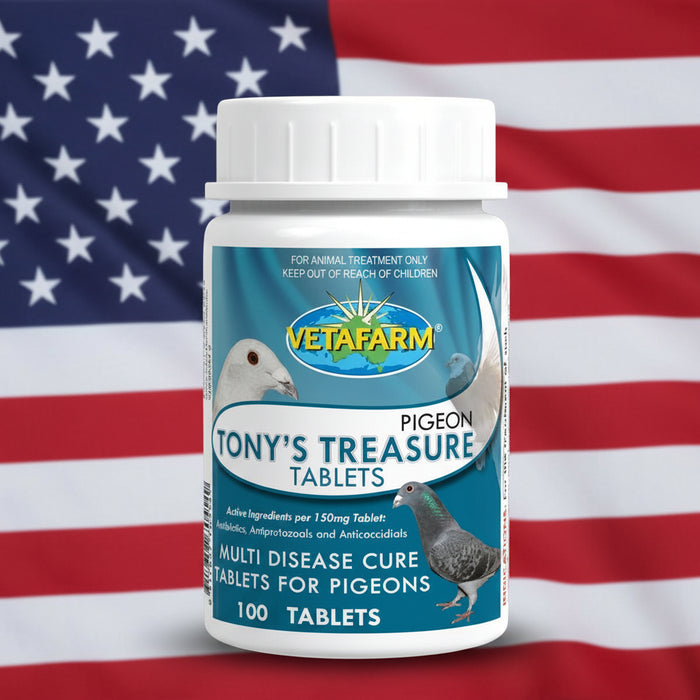Bottle of tony's treasure from vetafarm