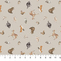 Tossed Animals Medium Gray- Tanglewood