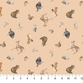 Tossed Animals Peach Multi- Tanglewood