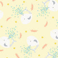Tossed Whales Pale Yellow Flannel- Little Squirt