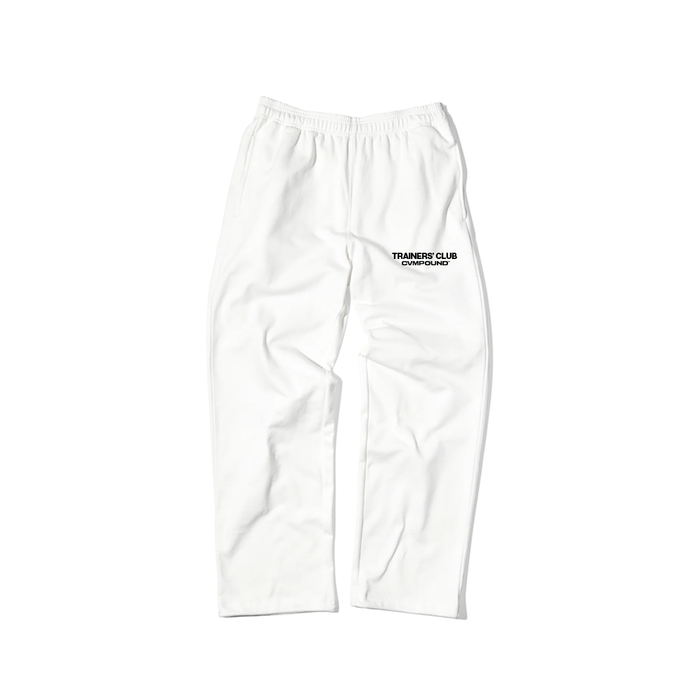 TRAINERS CLUB: STRAIGHT LEG SWEATPANTS - WHITE