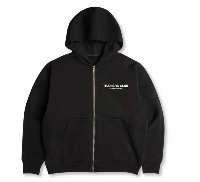 TRAINERS CLUB: ZIP UP - BLACK