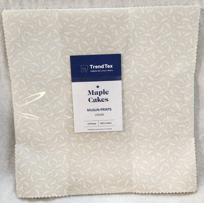 TrendTex Fabric Pre Cuts TrendTex Muslin Prints Maple Cake Cream - The Sewing Studio