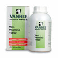 A bottle and packaging box of Vanhee's Van-Vitamino 16500, a liquid conditioning preparation for pigeons containing vitamins and amino acids.