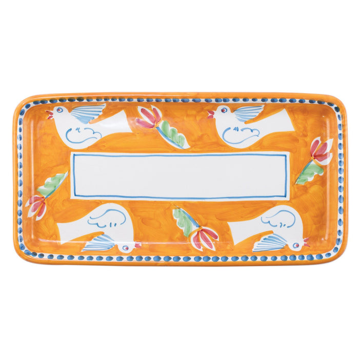 Vietri Campagna Uccello Rectangular Platter Dinnerware Vietri
