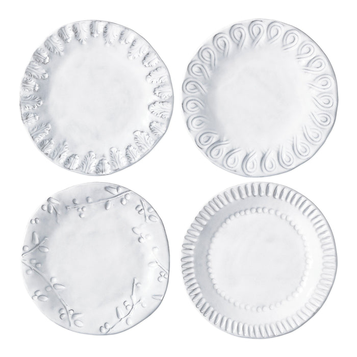 Vietri Incanto Assorted Canape Plates - Set of 4 Dinnerware Vietri