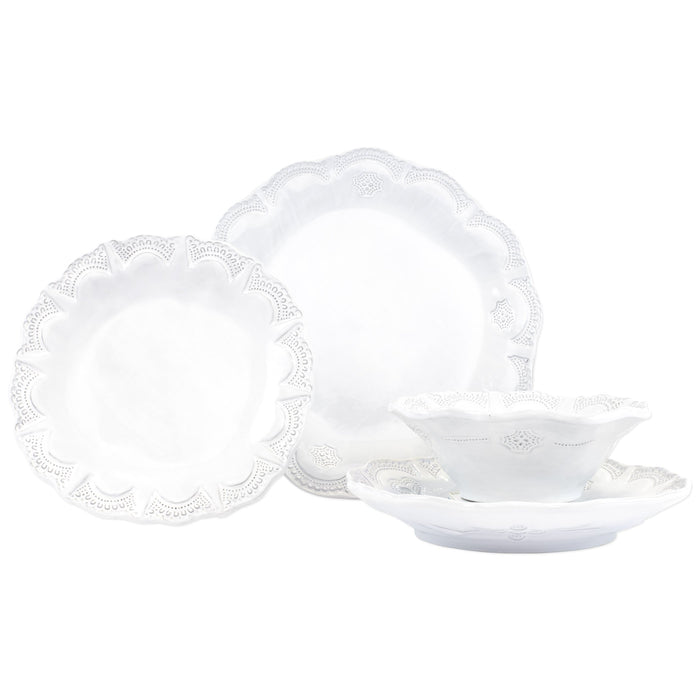 Vietri Incanto Lace Four-Piece Place Setting Dinnerware Vietri