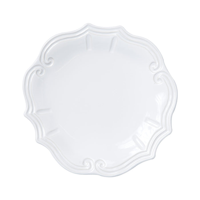 Vietri Incanto Stone White Baroque Dinner Plate Dinnerware Vietri