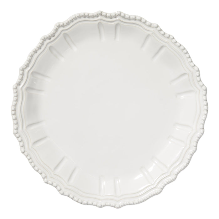 Vietri Incanto Stone White Baroque Round Platter Dinnerware Vietri