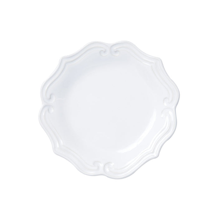 Vietri Incanto Stone White Baroque Salad Plate Dinnerware Vietri