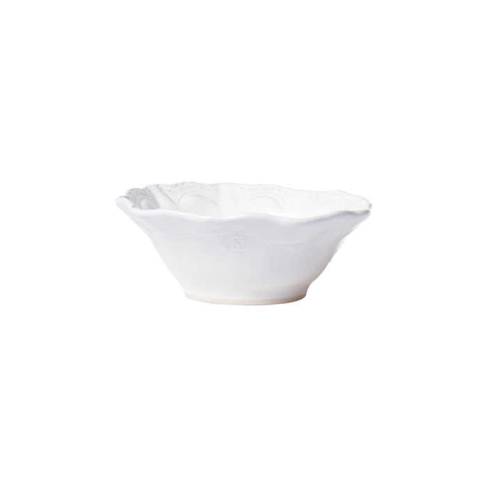 Vietri Incanto Stone White Lace Cereal Bowl Dinnerware Vietri