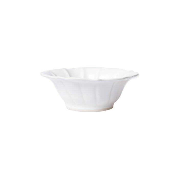 Vietri Incanto Stone White Ruffle Cereal Bowl Dinnerware Vietri