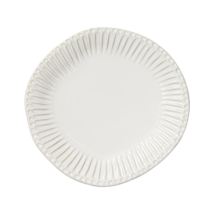 Vietri Incanto Stone White Stripe Dinner Plate Dinnerware Vietri