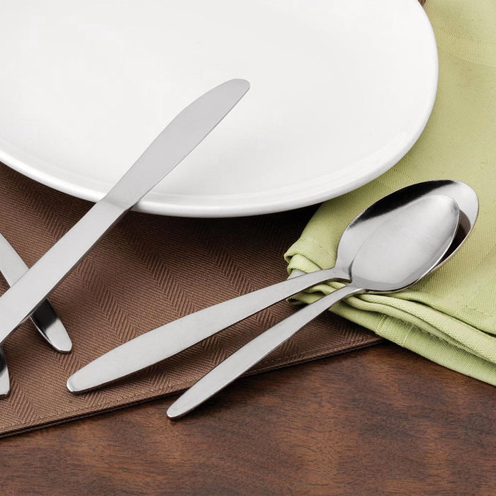 Walco 3304 Streamline 7 3/4" 18/0 Heavy Weight Stainless Steel Iced Tea Spoon - 12/Pack