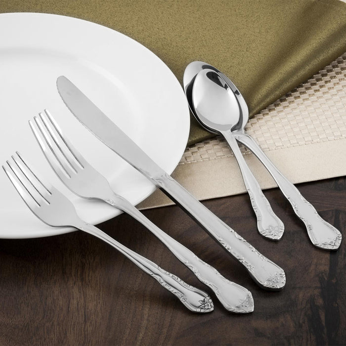 Walco 6505 Discretion 7 5/16" 18/0 Stainless Steel Heavy Weight Dinner Fork - 12/Pack