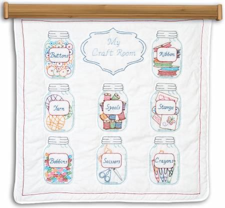 WALL QUILT MASON JARS