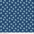 Whales Navy Flannel- I Love You to the Moon